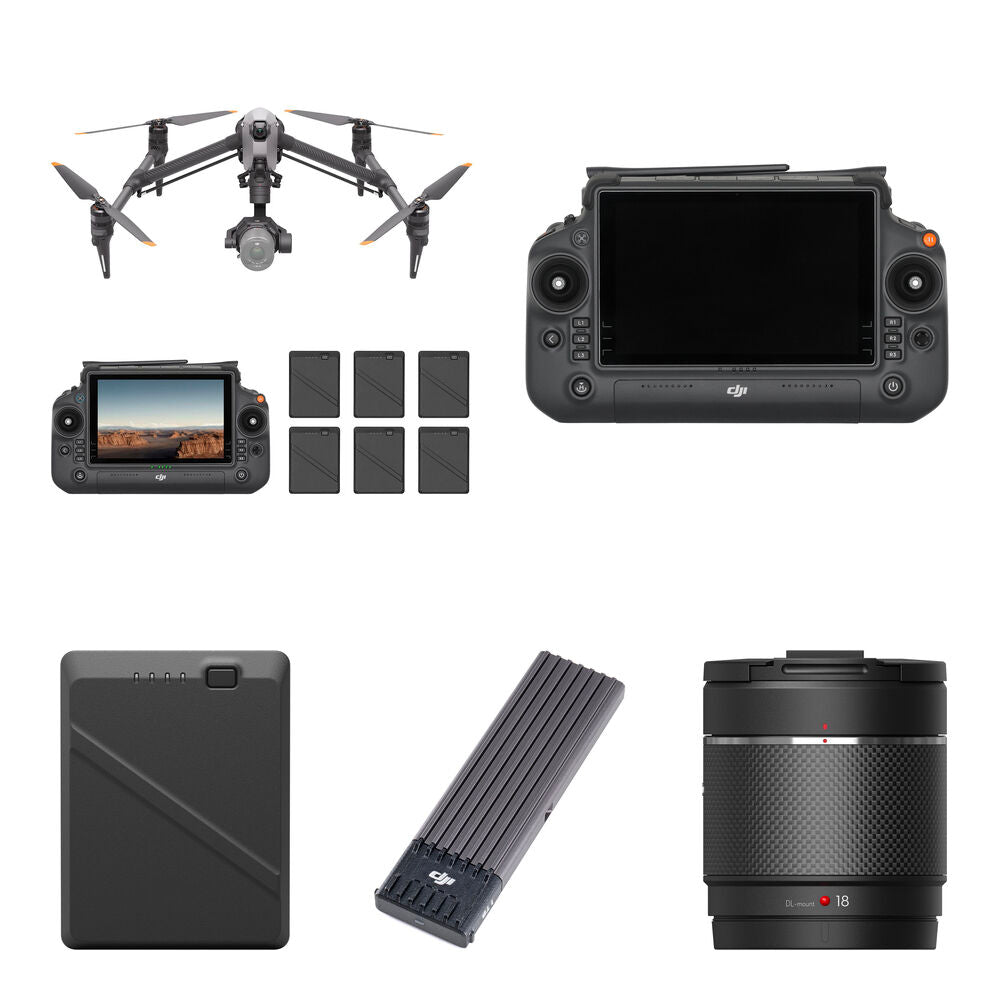 DJI Inspire 3 Professional 8K Drone Kit: 1TB PROSSD, 18mm Lens