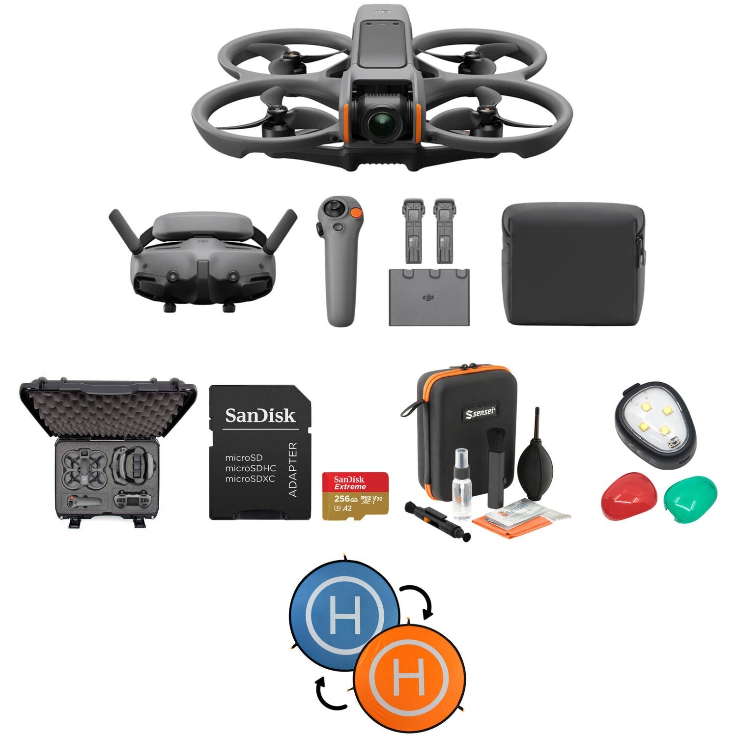 DJI Avata 2 FPV Drone Fly More Combo with Goggles, 4K HDR Video, & Accessories