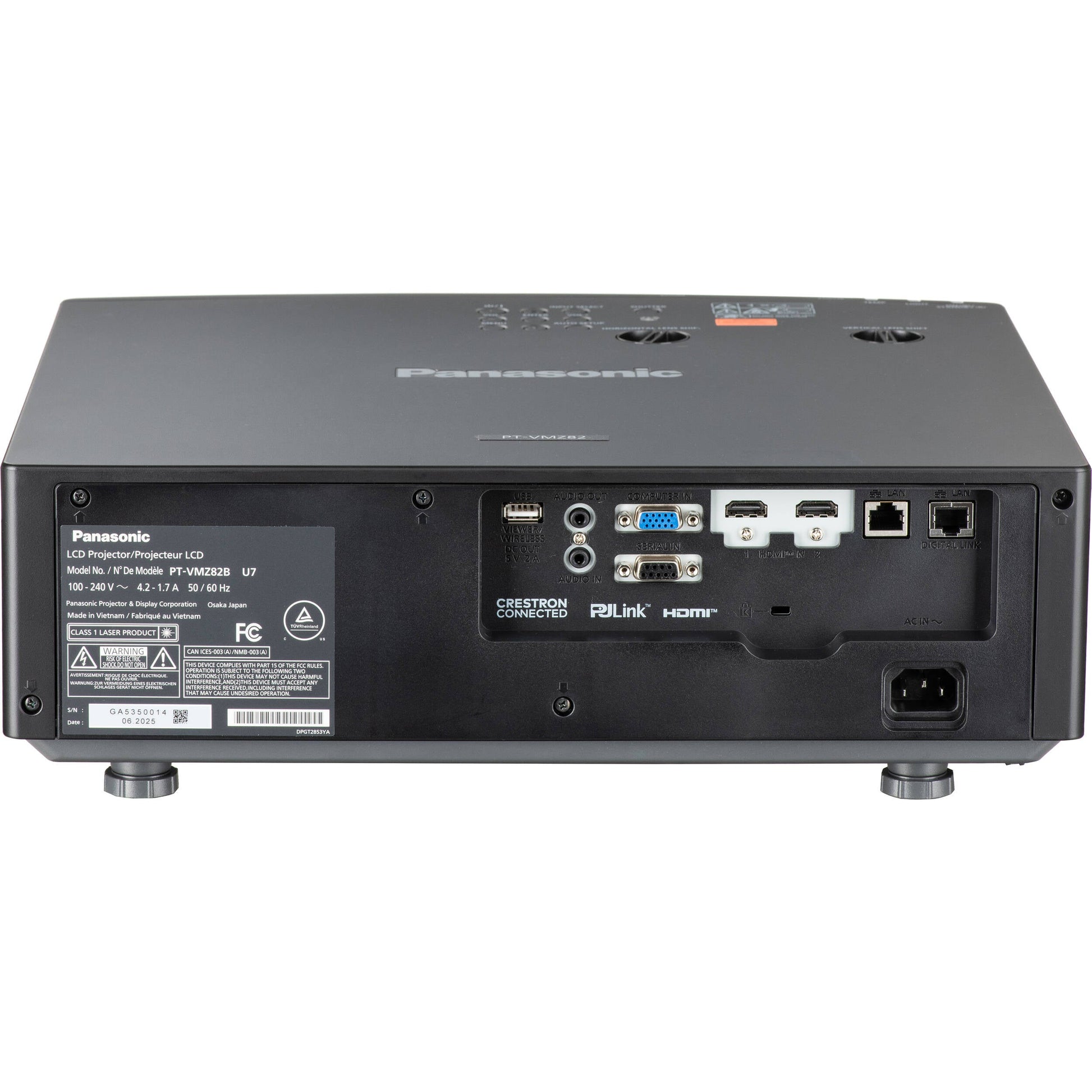 Panasonic PT-VMZ72B 7300-Lumen WUXGA Laser 3LCD Projector (Black)