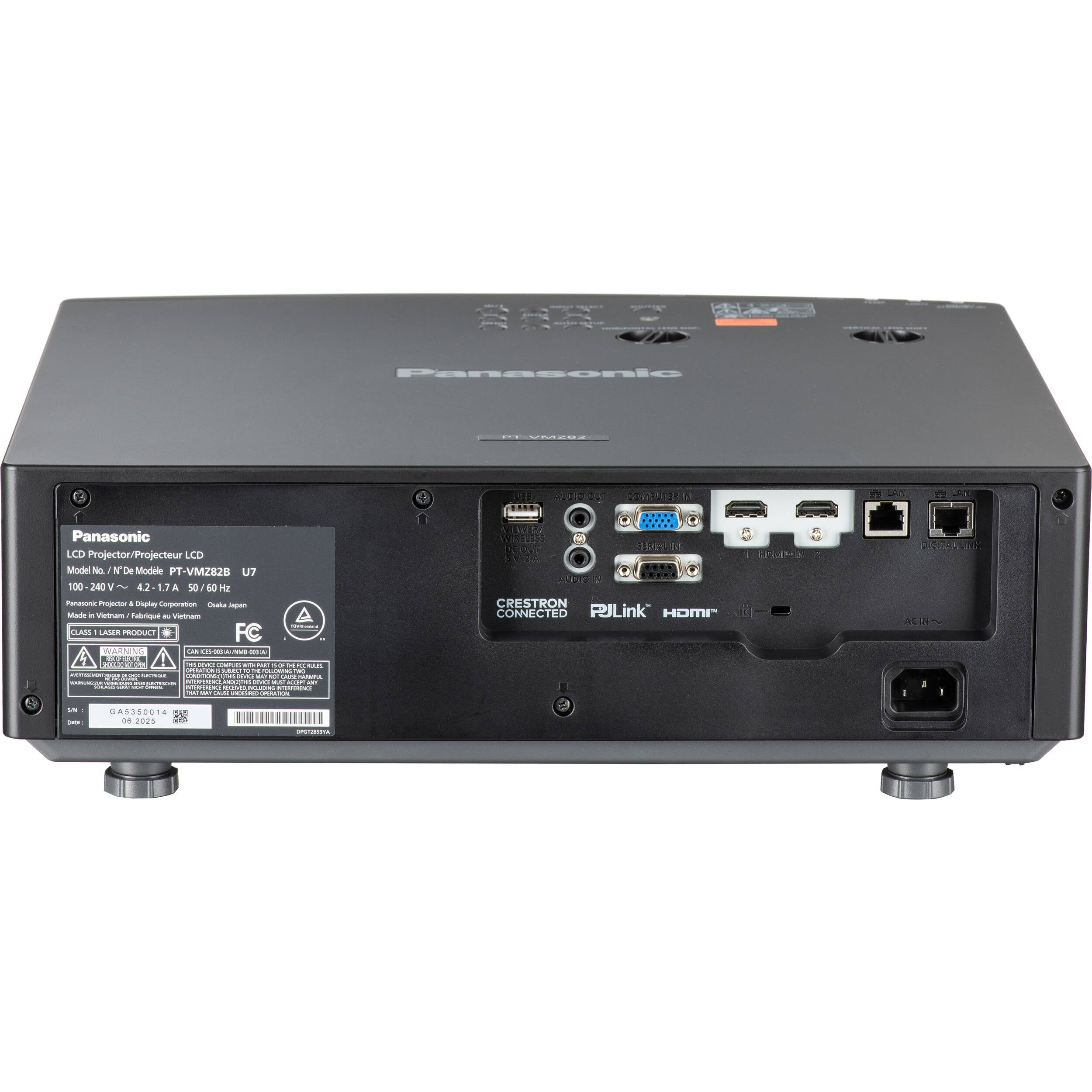 Panasonic PT-VMZ72B 7300-Lumen WUXGA Laser 3LCD Projector (Black)