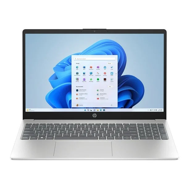 HP 15.6 inch Windows Laptop AMD Ryzen 5-7520u 8GB RAM 512GB SSD Natural Silver - Buy Direct & Save