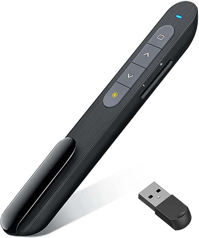 NJA Wireless Presenter, Wireless Slideshow Presenter, USB Charging, Hyperlink Support, Volume Control, PowerPoint Remote Control, for Windows, Mac Os, Andorid, Linux - NJ Accessory/Buy Direct & Save
