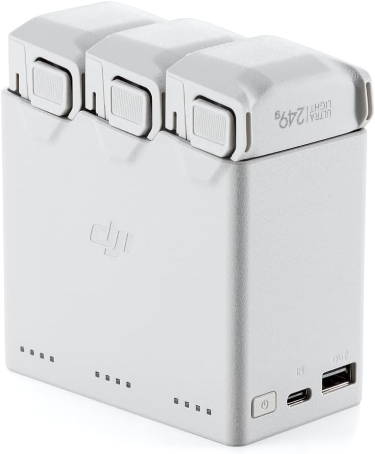 DJI 30W USB-C Two-Way Charging Hub for Mini 3 Pro Batteries, Mobile Power Source and Convenient Battery Storage