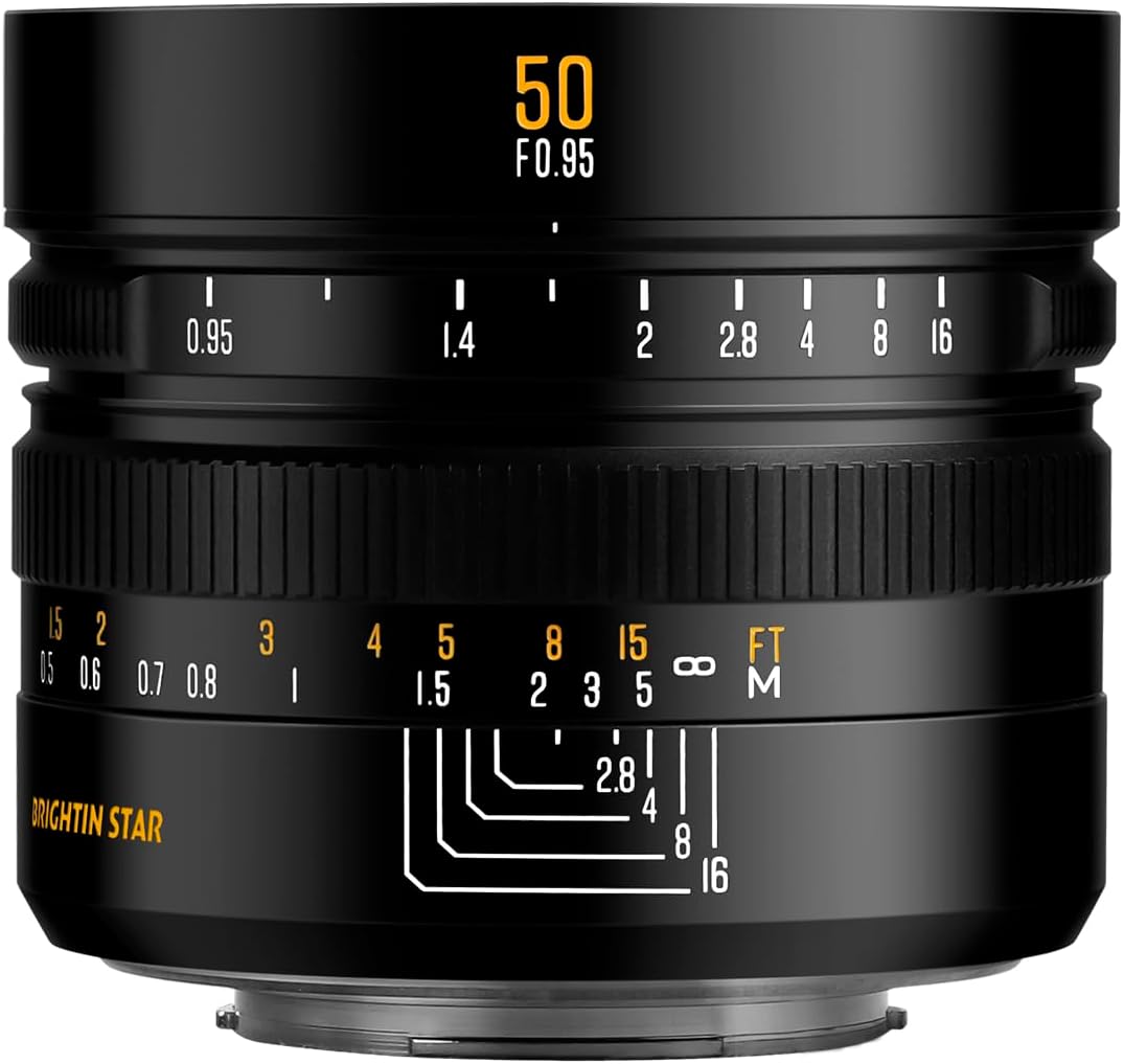 50mm F0.95 f/0.95 APS-C Mirrorless Camera Lens for Canon RF-S Mount RF R5 R6 R7 R10 R50 R100, Manual Focus Lens for Portrait Night Photography
