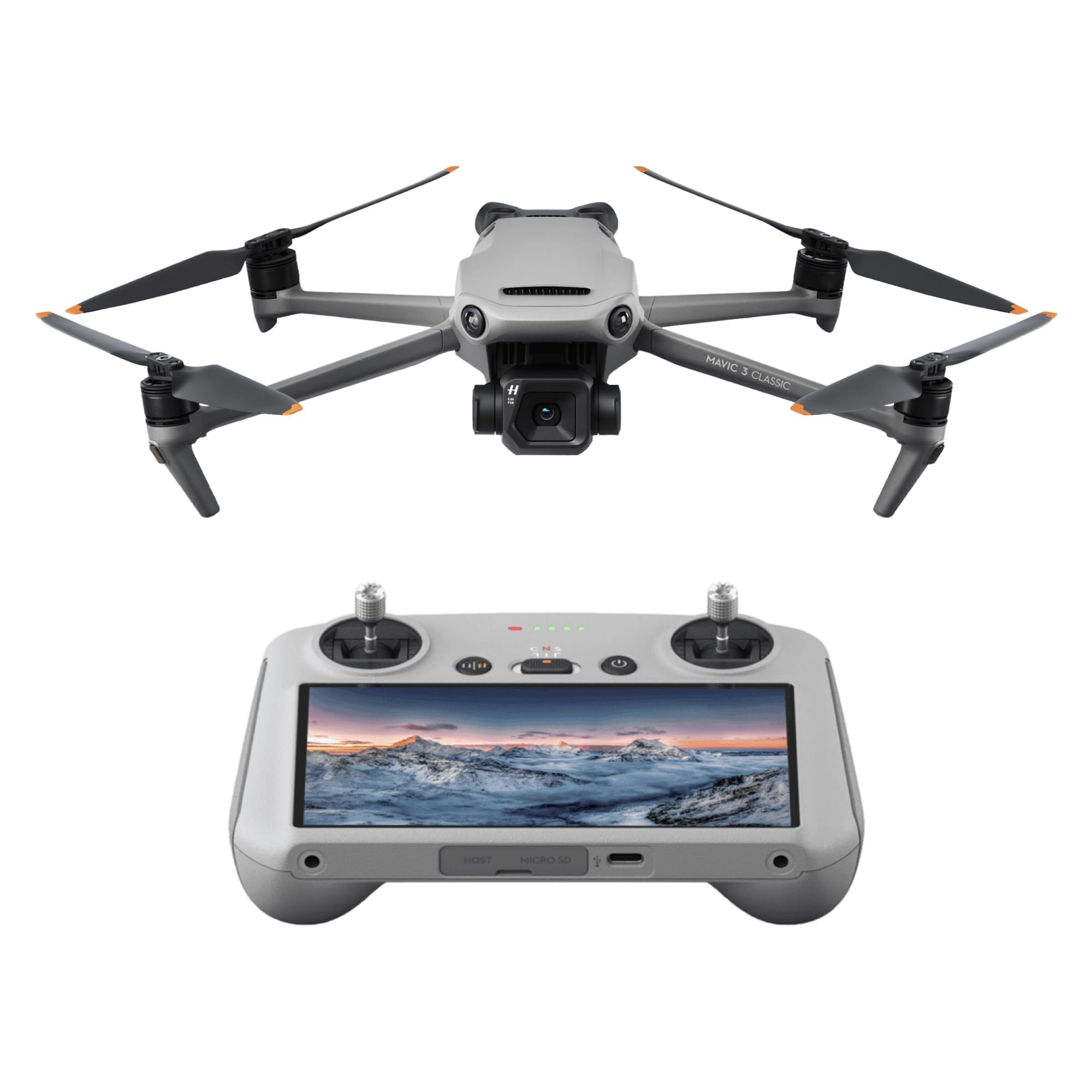 DJI Mavic 3 Classic, Drone with 4/3 CMOS Hasselblad Camera for Professionals, 5.1K HD Video, 46 Mins Flight Time, 15km Transmission Range, Smart Return to Home, FAA Remote ID Compliant
