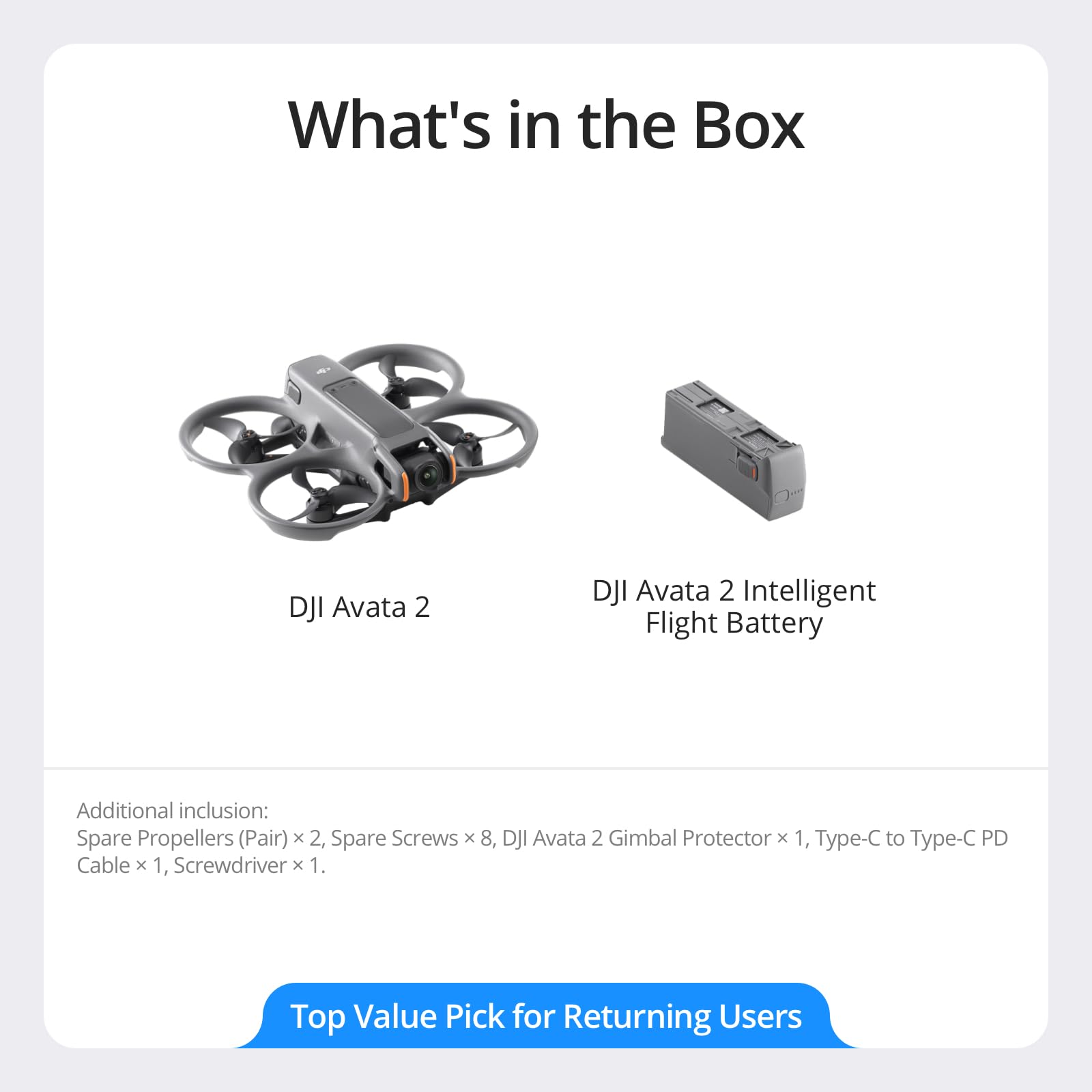 DJI Avata 2 Fly More Combo (1 Battery), FPV Drones with Camera for Adults 4K, Immersive Experience, Built-in Propeller Guard, Easy Flip/Roll, FAA Remote ID Compliant, POV Content Drone, Black - Buy Direct & Save