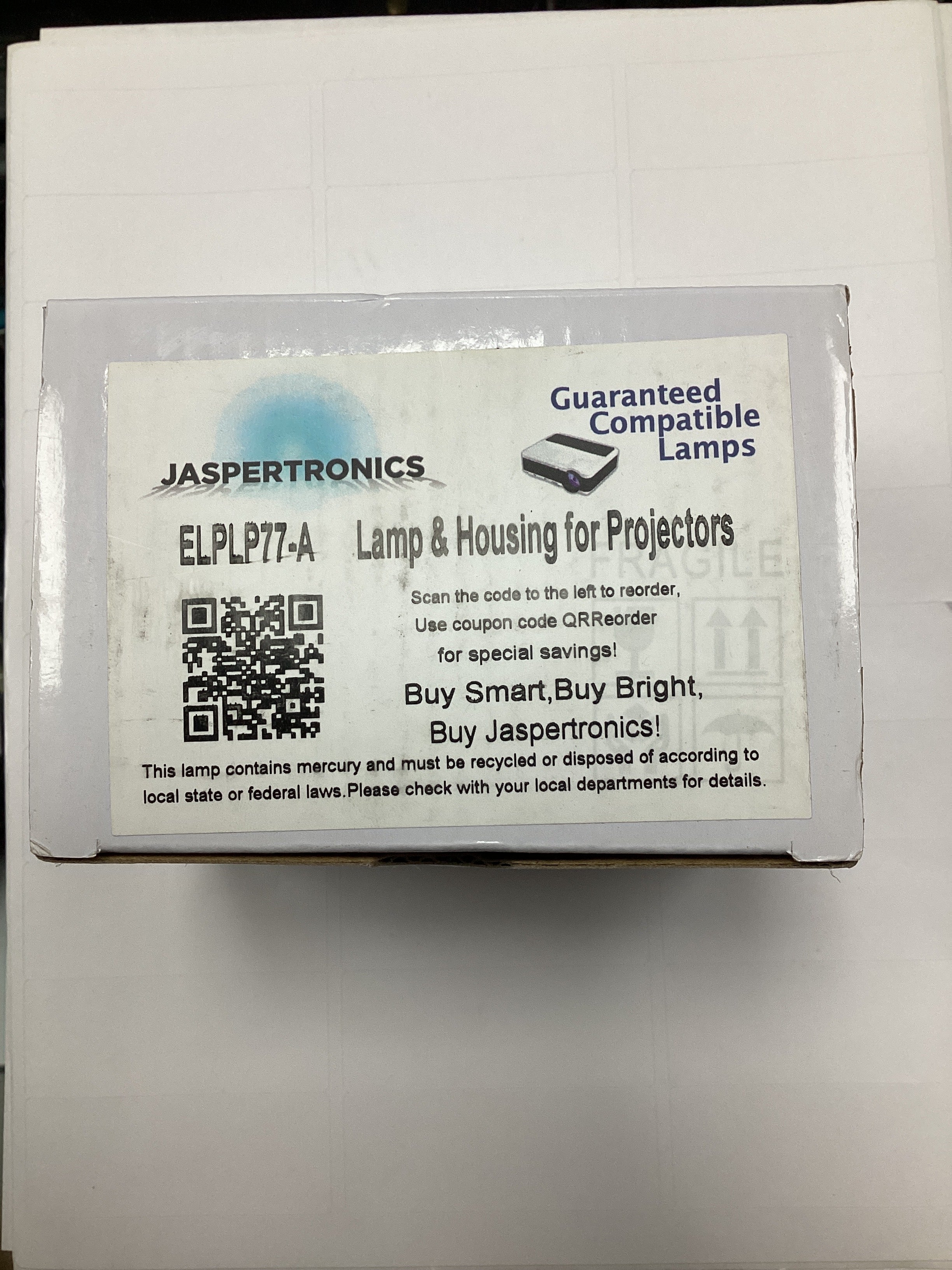 NEW Jaspertronics ELPLP77-A Replacement Projector Lamp & Housing