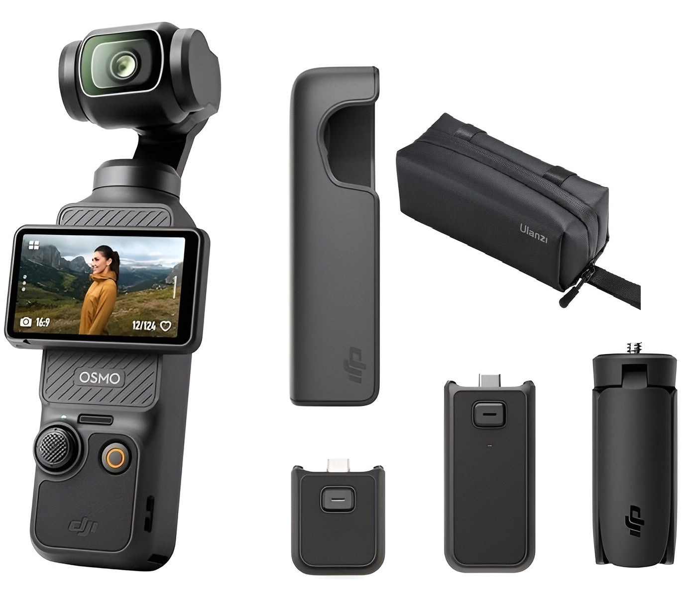 DJI Osmo Pocket 3 Capture More Combo, Vlogging Camera with 1'' CMOS & 4K/120fps Video, 3-Axis Stabilization, Fast Focusing, Face/Object Tracking, 2" Rotatable Touchscreen Mini Charger + Mini Tripod Bundle + More DJI Ronin