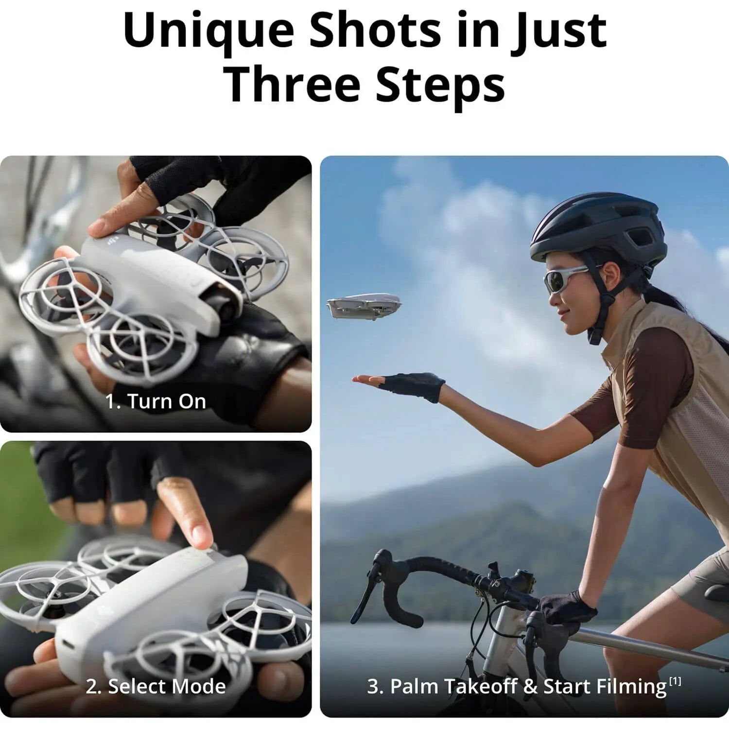 DJI Neo Palm-Sized 4K Drone Fly More Combo with 3 Batteries and RC-N3 Remote