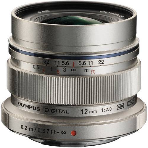 Olympus M.Zuiko Digital ED 12mm f/2.0 Lens (Silver)