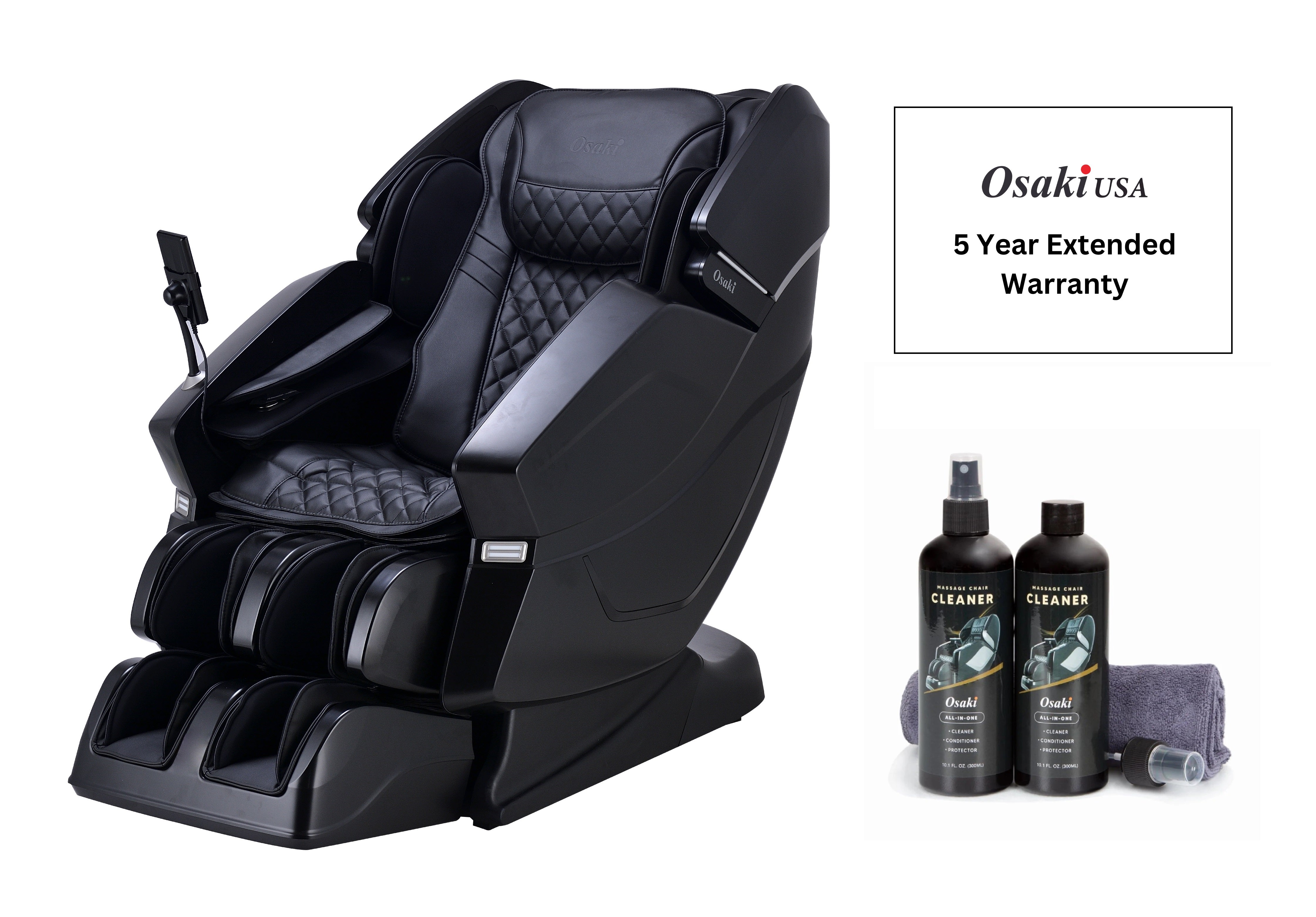 Osaki OS-3D Ai Vito Massage Chair with 5-year Warranty & Leather Cleaning Kit - Buy Direct & Save
