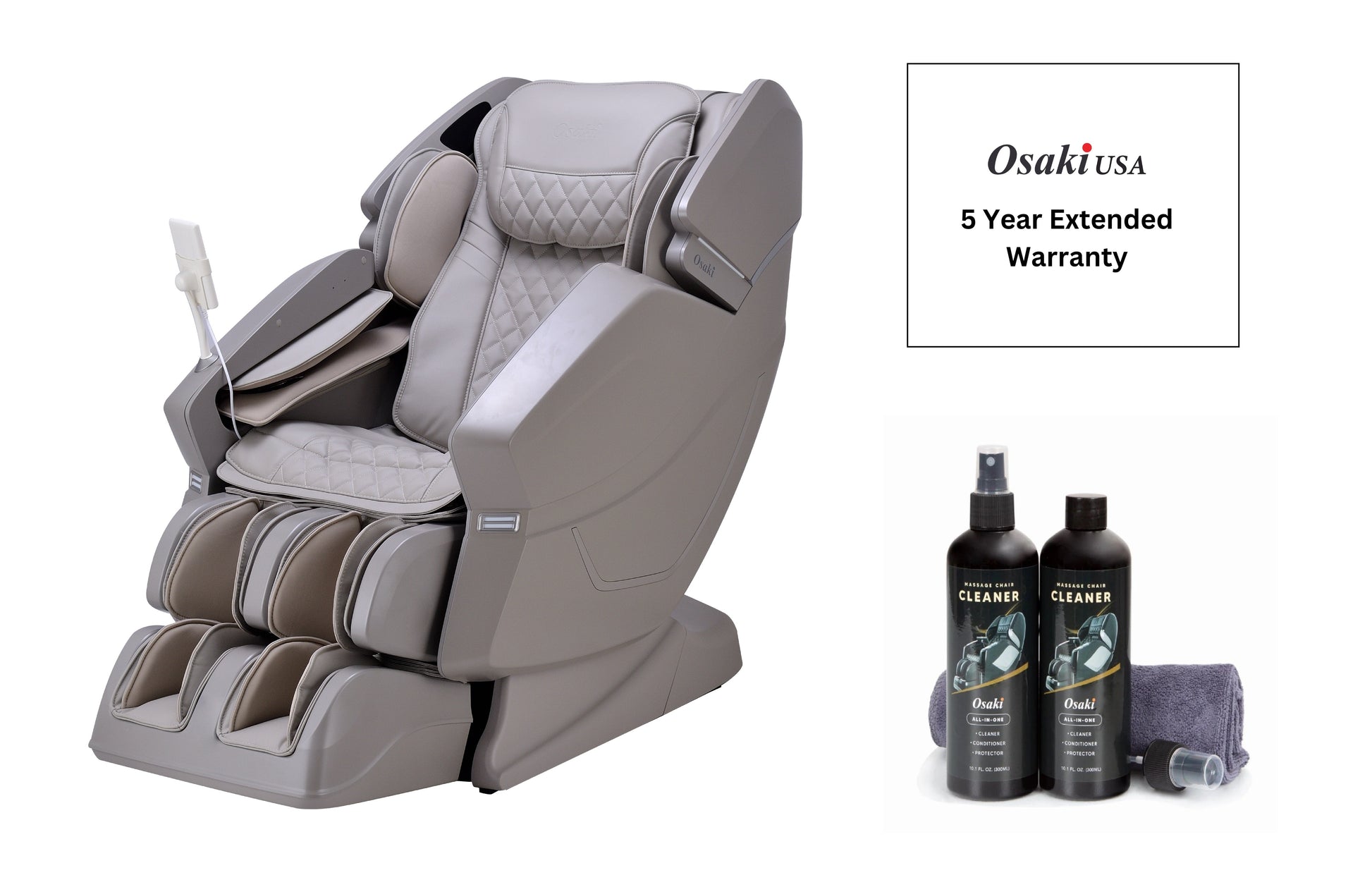 Osaki OS-3D Ai Vito Massage Chair with 5-year Warranty & Leather Cleaning Kit - Buy Direct & Save