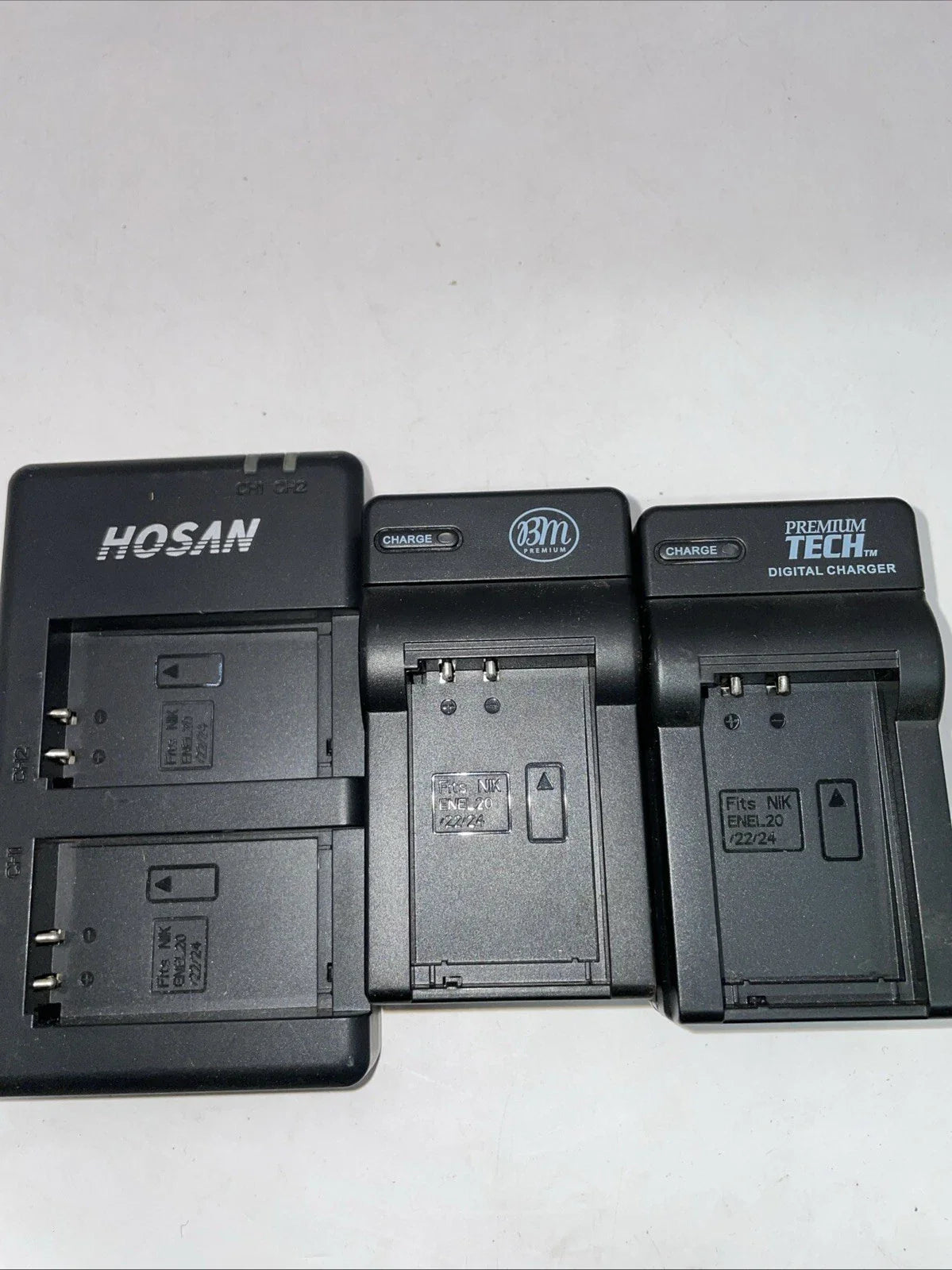 🔋 BM Premium + PremiumTech + HOSAN (Dual) EN-EL20/22/24 Charger Bundle