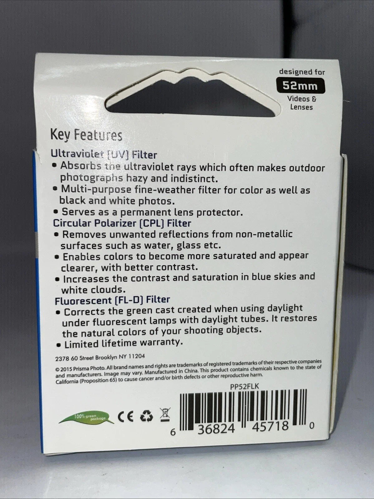 📷 Prisma Photo Pro Series HD – 3-Piece 52mm Filter Set (UV • CPL • FL-D)