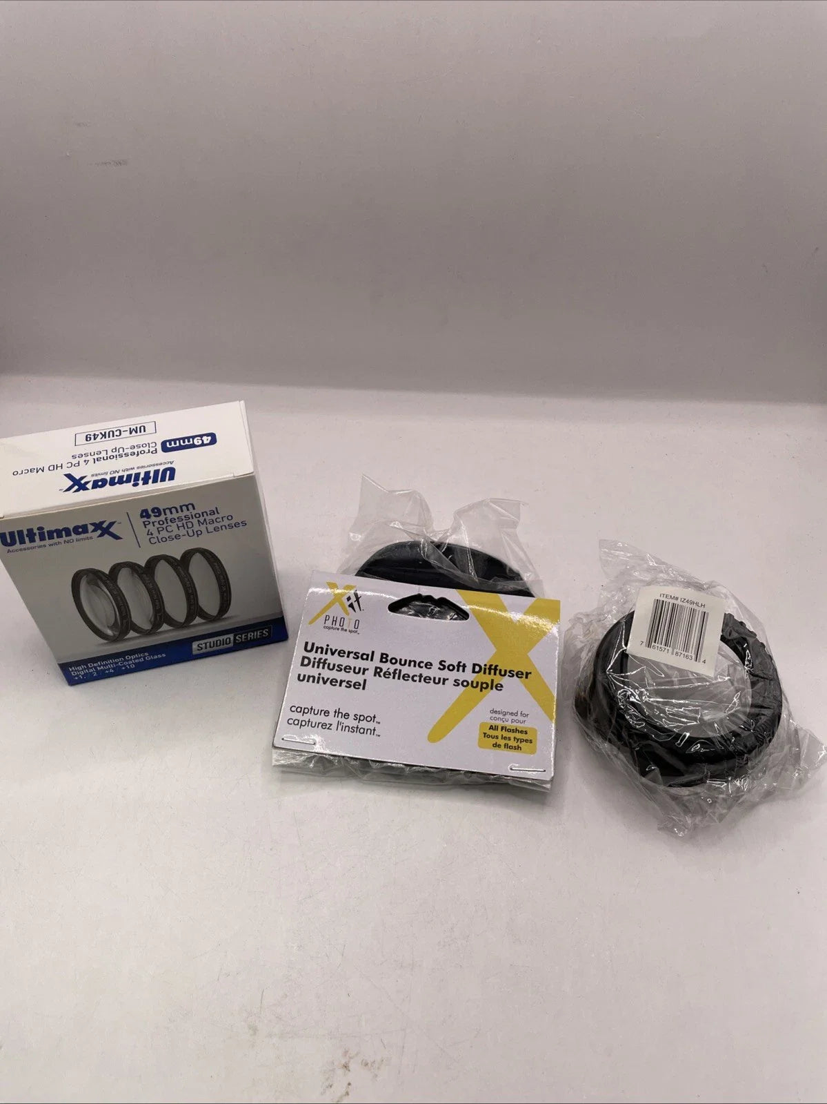 🌟 Multi-Coated HD 49mm Macro / Close-Up Lens Filter Set (+1, +2, +4, +10) + Hood + Accessories