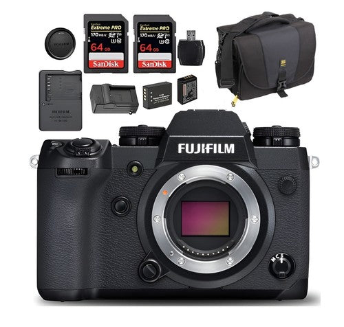 Fujifilm X-H1 Mirrorless Camera Body with Dual 64GB Memory
